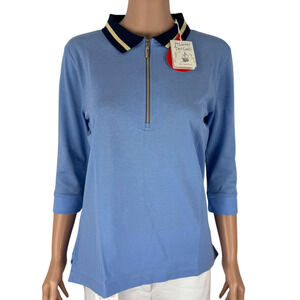 MclLHENNY Dry Goods Ladies 3/4 Sleeve 1/2 Zip Polo Shirt - Ladies S (WM646-12)